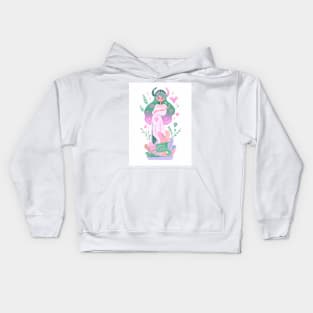 Elegant Virgo Zodiac Artwork Kids Hoodie